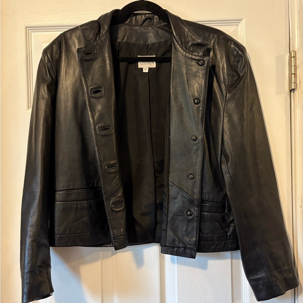 Vintage Black Leather Jacket